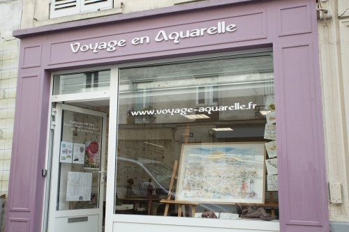 Vitrine Voyage en Aquarelle