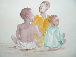 vente aquarelle Enfants à Mopti