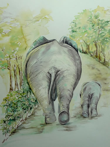 vente aquarelle Balade