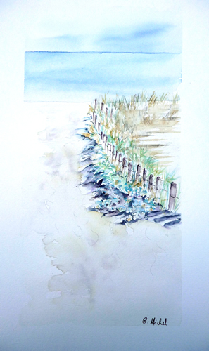 vente aquarelle Les Ganivelles, Hoëdic