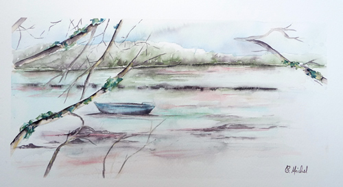 vente aquarelle Saint Philibert