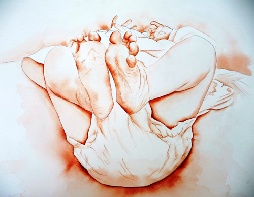 vente aquarelle Augustine