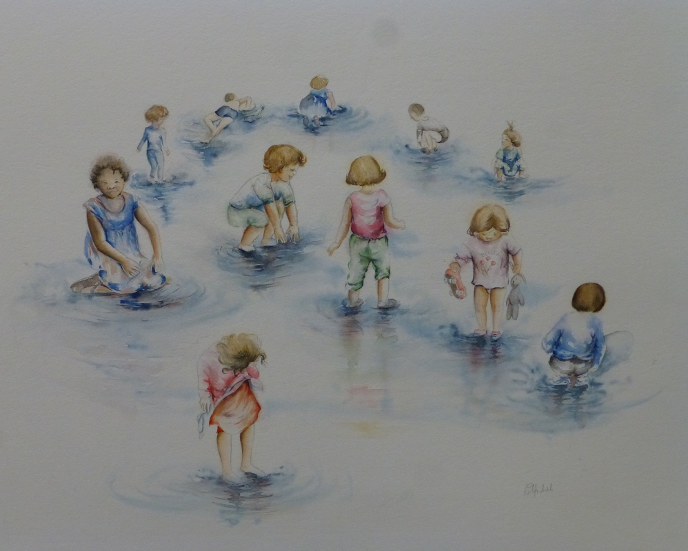 vente aquarelle Le miroir d'eau