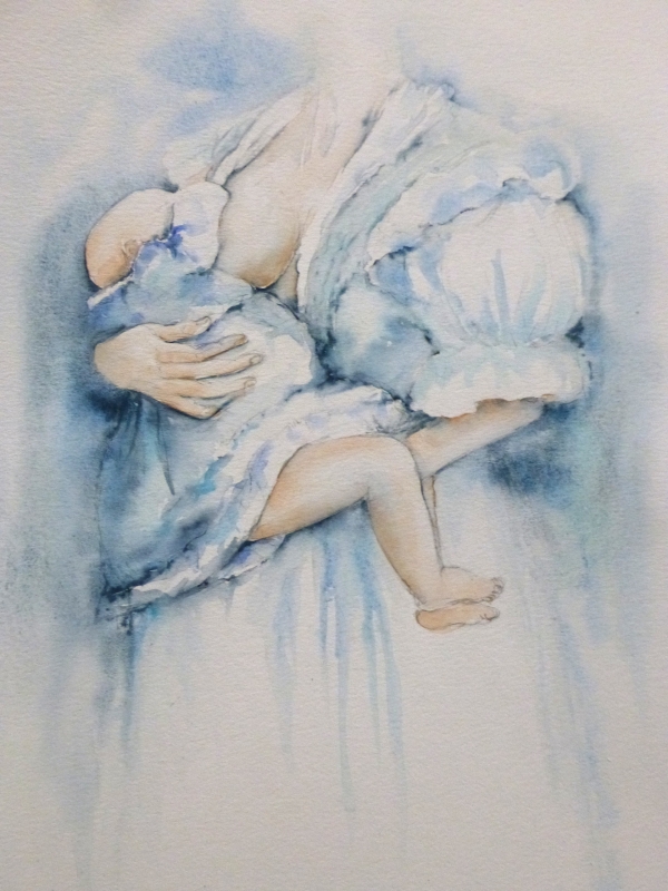 vente aquarelle Douceur turquoise