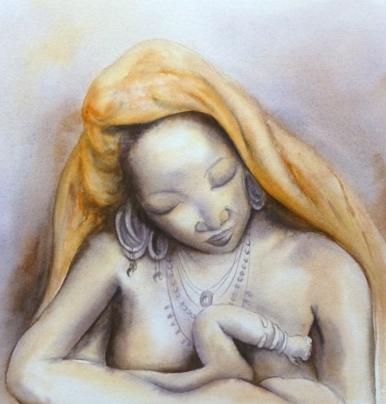 vente aquarelle Aminata