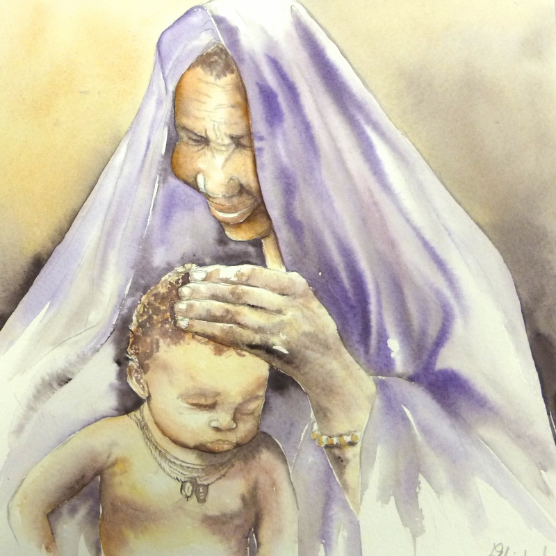 vente aquarelle Bénédiction