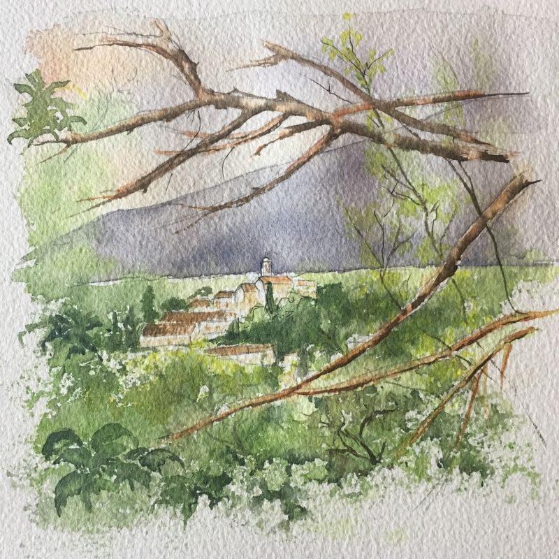 vente aquarelle Mormoiron à 1,5 km