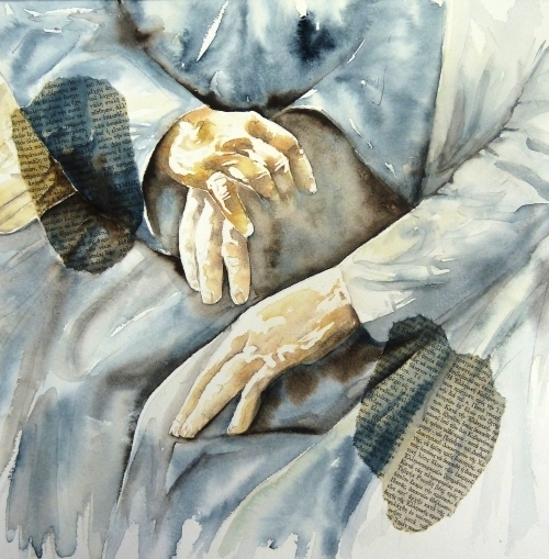 vente aquarelle Les mains de Pirelli