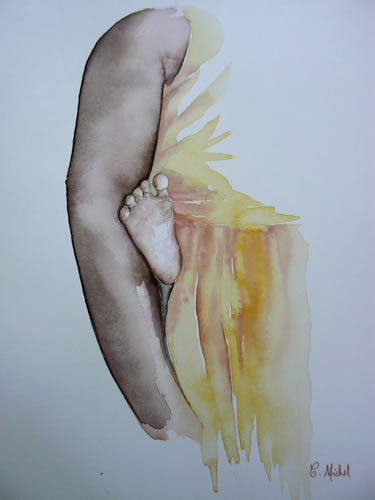 vente aquarelle Petit pied