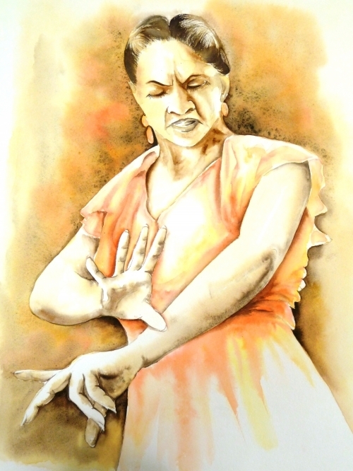 vente aquarelle Danse avec les mains