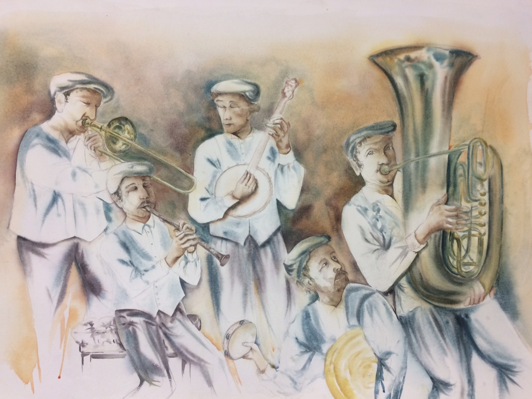 vente aquarelle Groupe Klezmer
