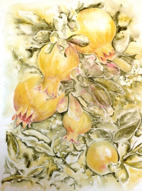 vente aquarelle Le Grenades du Greco