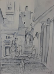 vente aquarelle Kasbah d'Alger