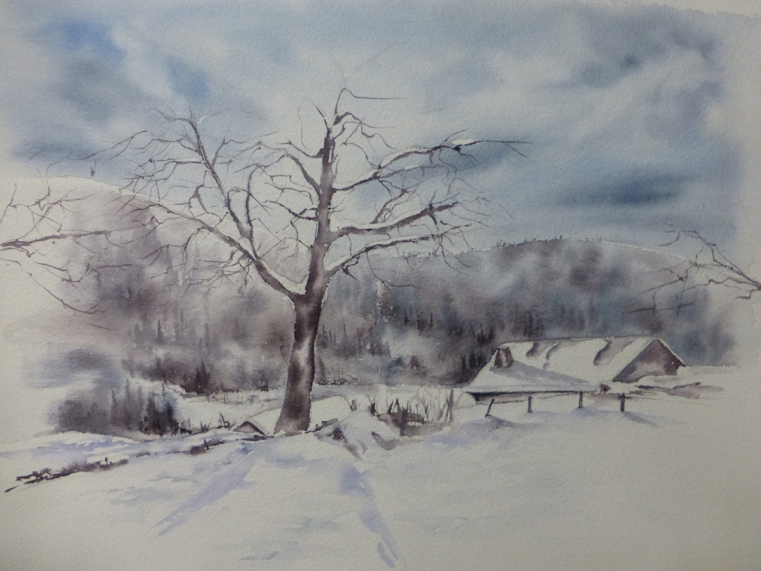 vente aquarelle Les Vallons, Samoëns