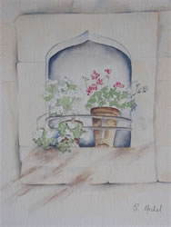 vente aquarelle Fenêtres d'Estrémadure 1