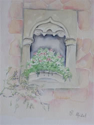 vente aquarelle Fenêtres d'Estrémadure 2 