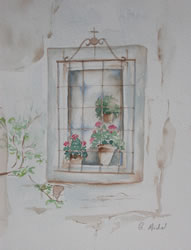 vente aquarelle Fenêtres d'Estrémadure 5