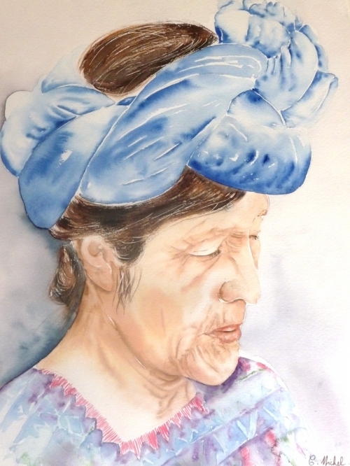 vente aquarelle Femme de San Catarina Palopo