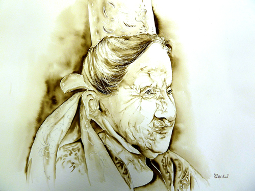 vente aquarelle Portrait du Finistère