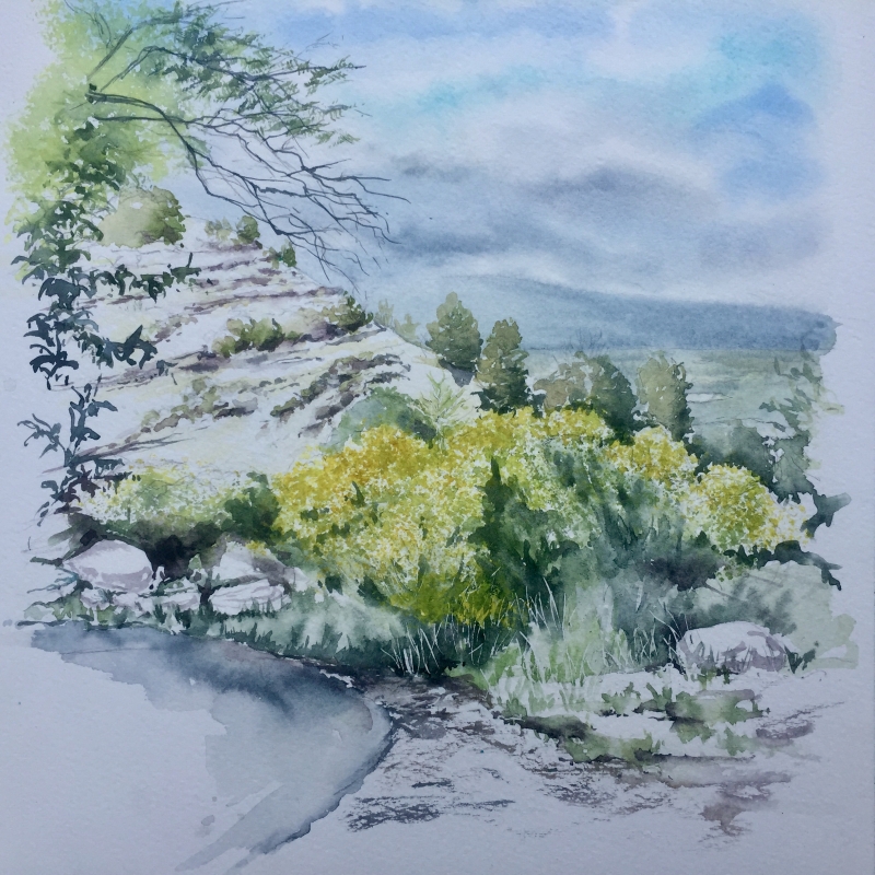vente aquarelle Le Limon, Mormoiron
