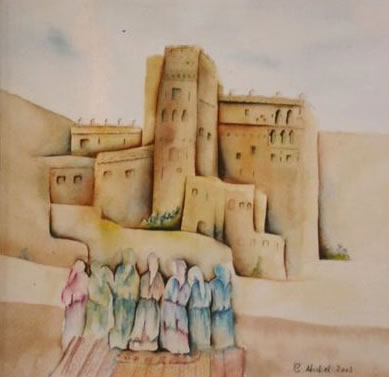 vente aquarelle Le sud marocain