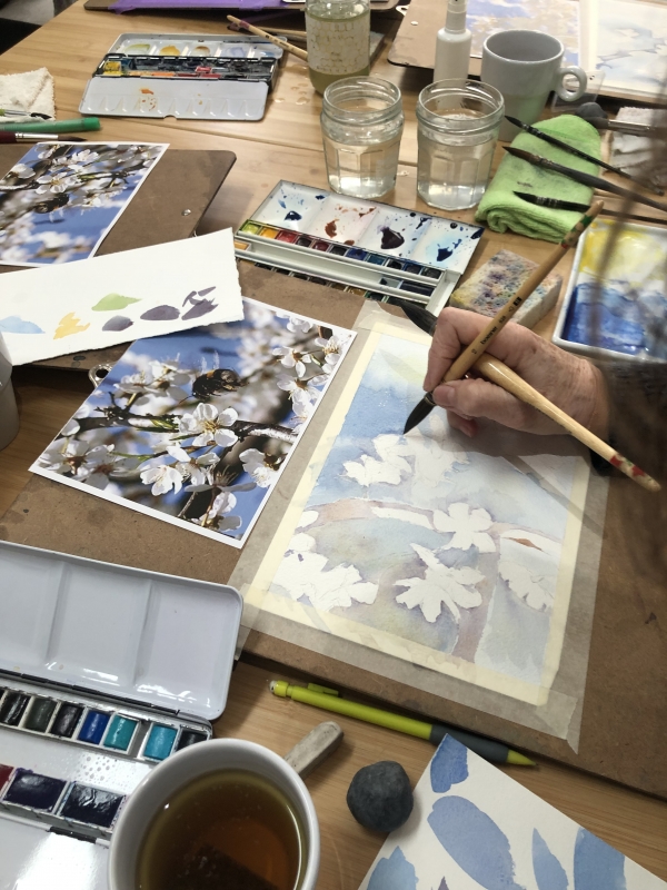 Cours d'aquarelle avec Claire Jaudeau