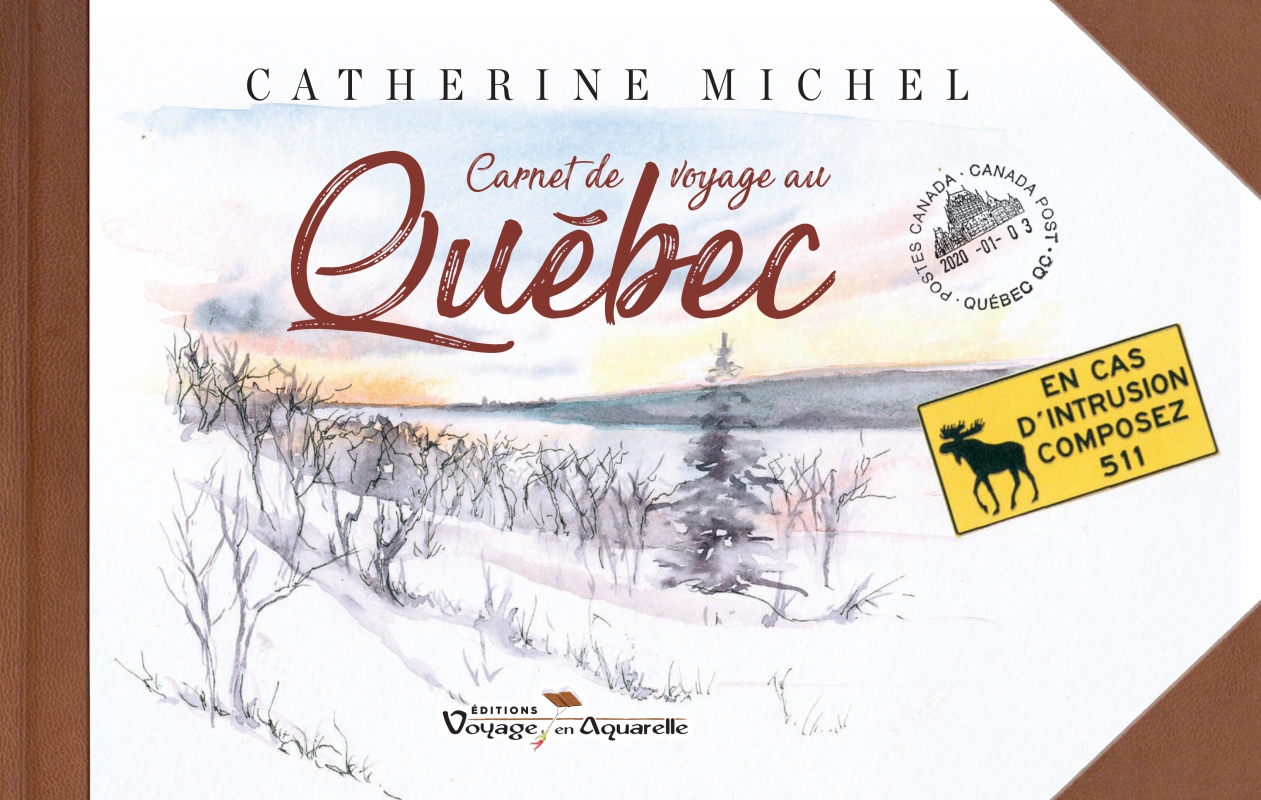 vente aquarelle Carnet de voyage au Québec
