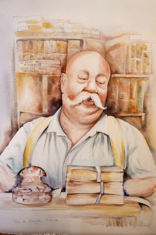 vente aquarelle Riton la Manivelle