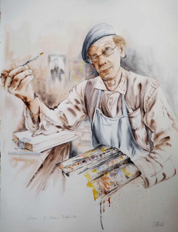 vente aquarelle Steve, aquarelliste à Belleville