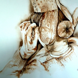vente aquarelle La coiffe bretonne