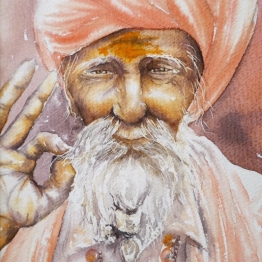 vente aquarelle Indien de Jaisalmer